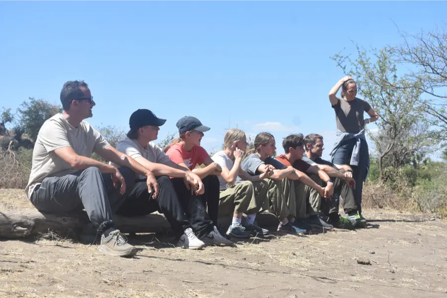 Family enjoying Tanzania safari with kids