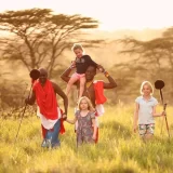 Tanzania safari with kids on family game drive