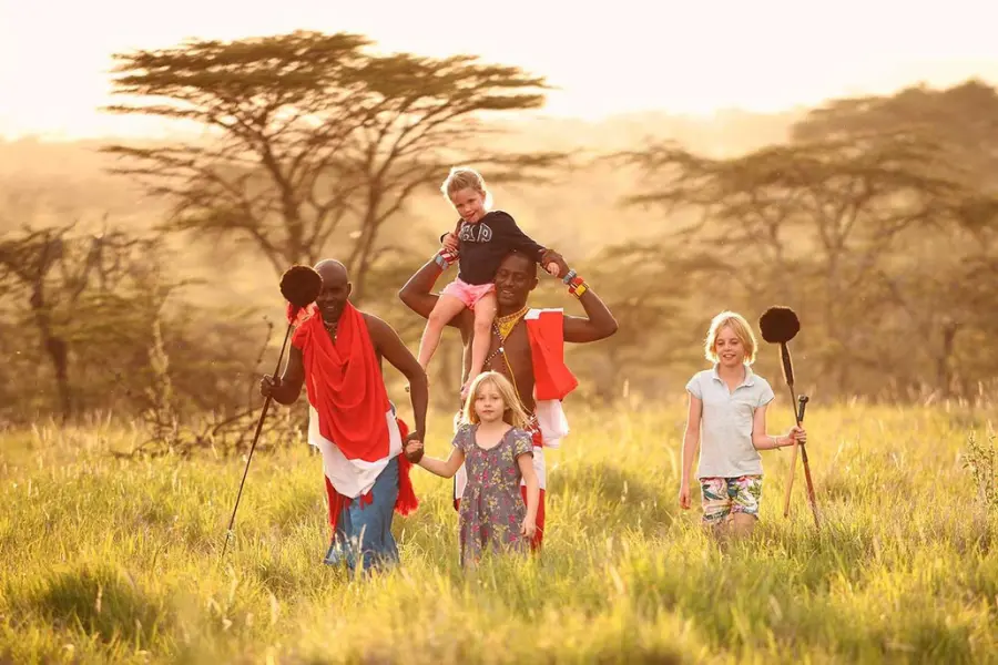 Tanzania safari with kids on family game drive